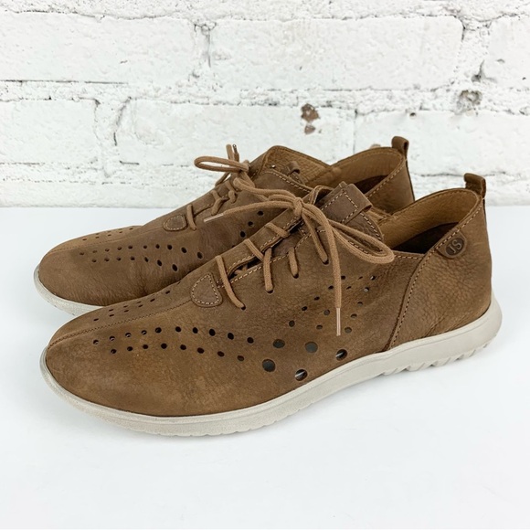 Josef Seibel Malena 09 Perforated Sneakers Castagne Leather Like New 39 - Picture 1 of 14
